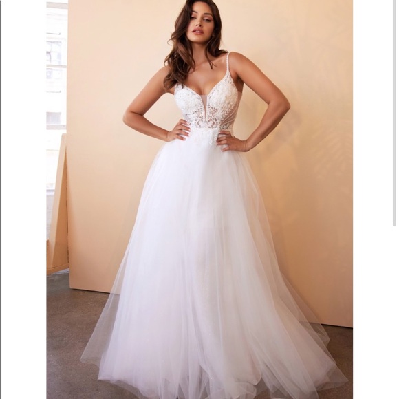 Layered Tulle A-Line Bridal Gown - Picture 2 of 7